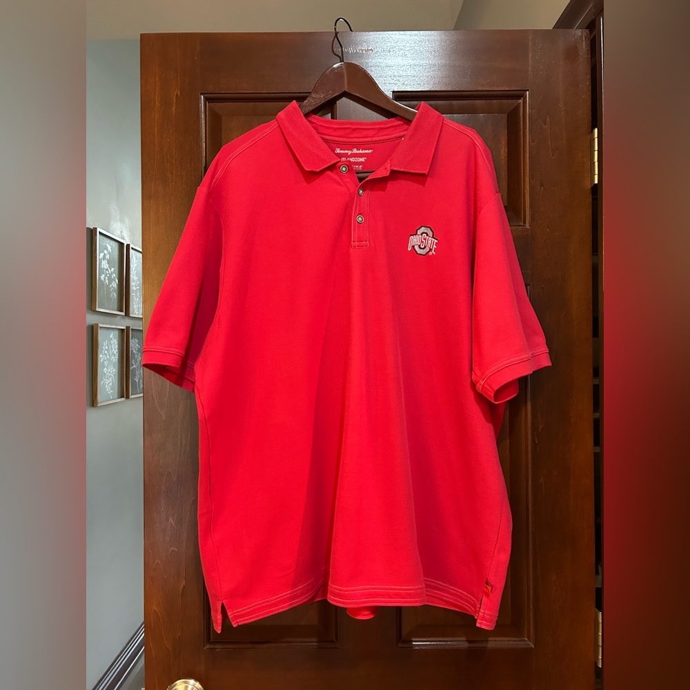 Tommy Bahama IslandZone Ohio State Polo Shirt Red XXXL Supima Cotton